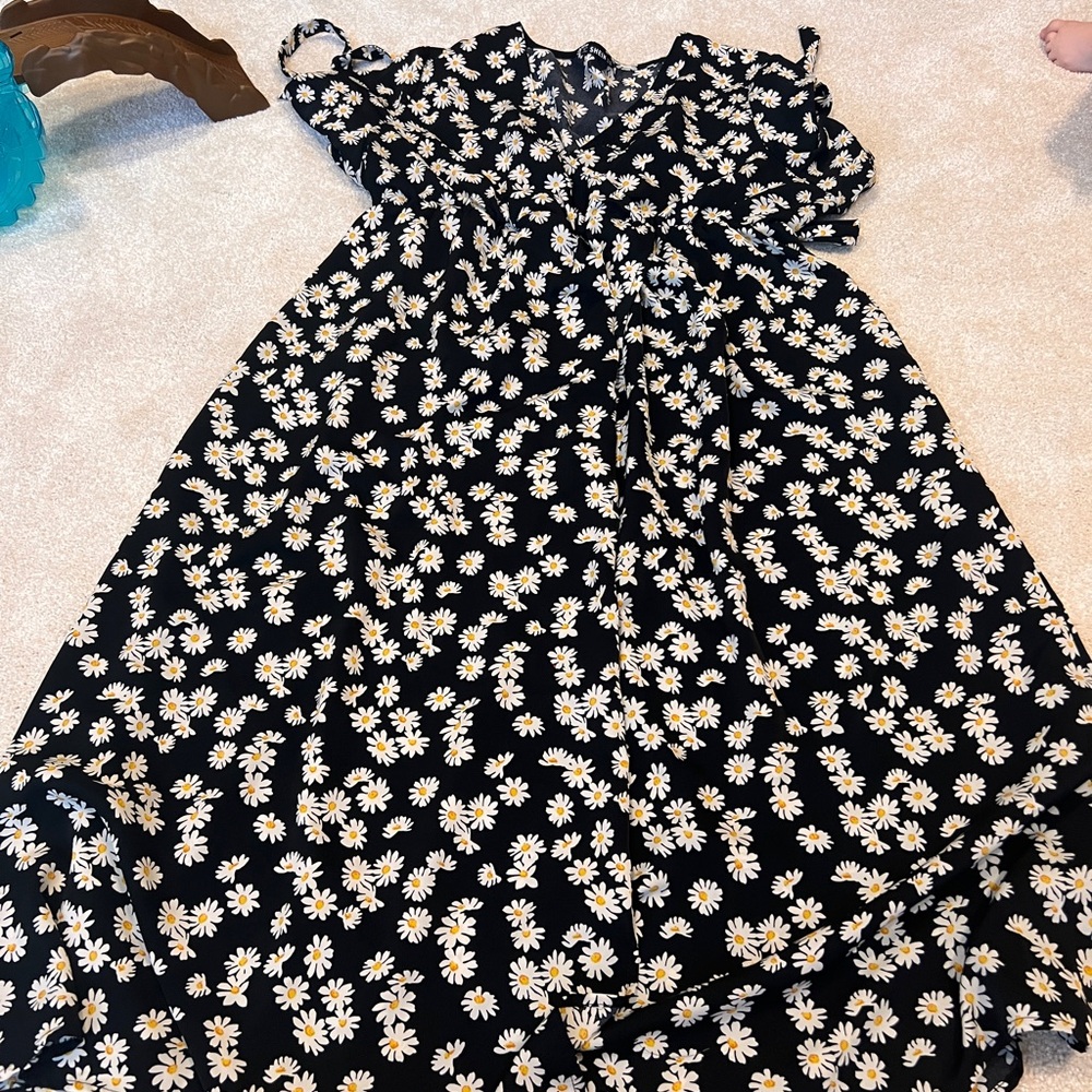 Charming Daisy Print  Dress